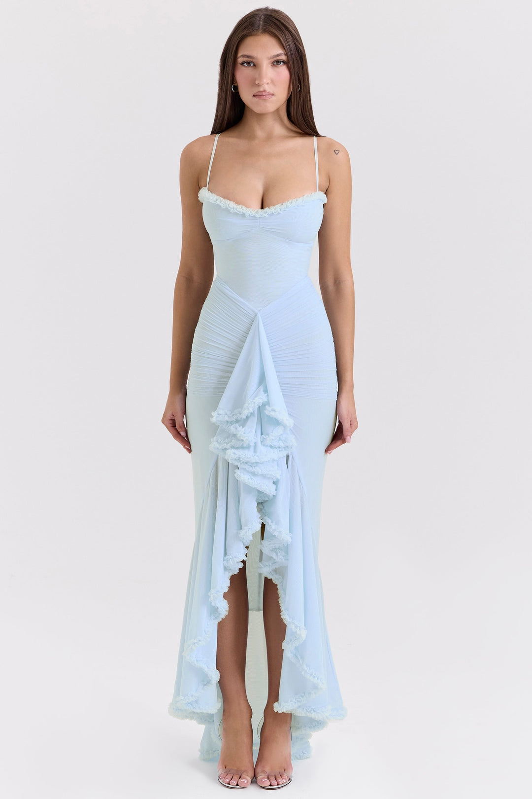 Marisse – Ruffled Mesh Maxi Dress