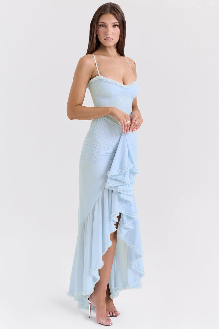 Marisse – Ruffled Mesh Maxi Dress